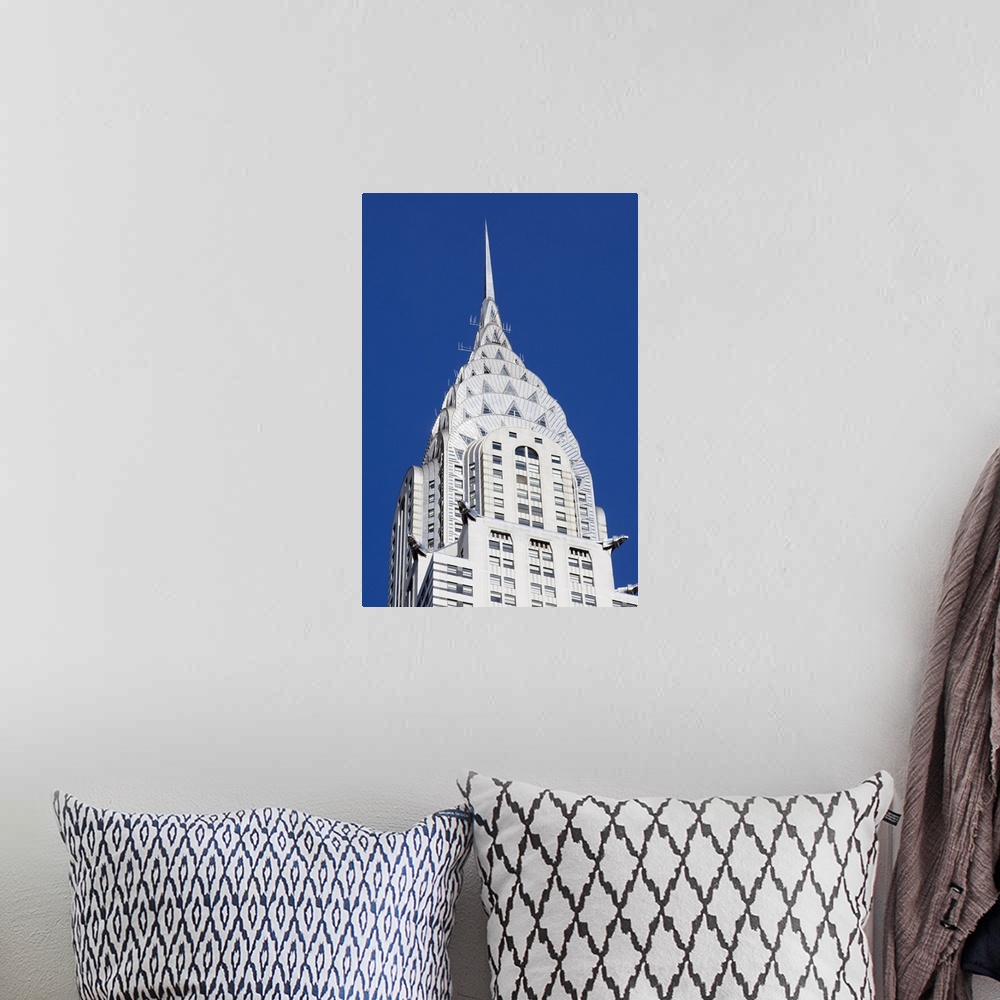 A bohemian room featuring Chrysler Building, Manhattan, New York City, New York, USA