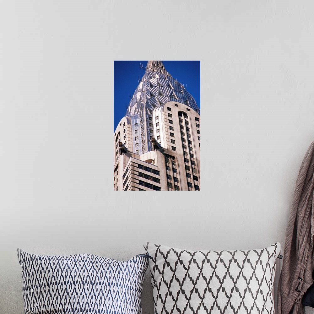 A bohemian room featuring Chrysler Building, New York City, New York State