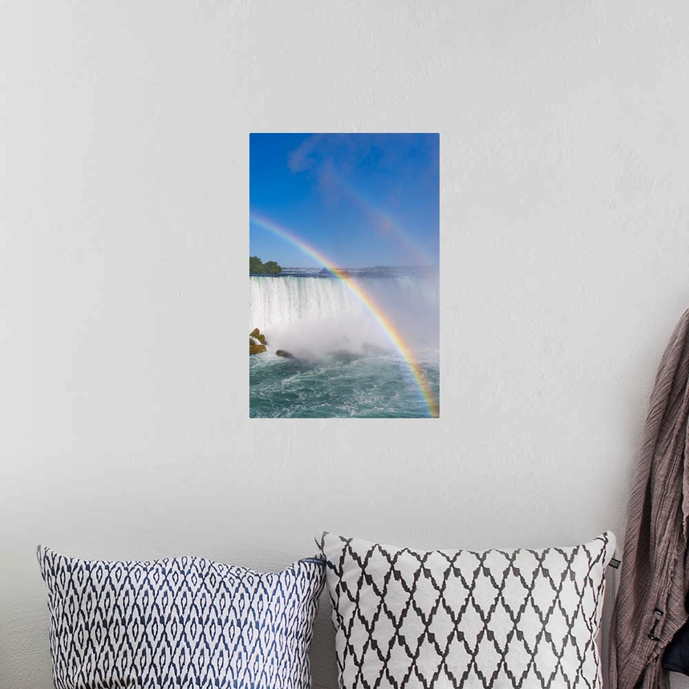 A bohemian room featuring Double rainbow, Horseshoe Falls, Niagara Falls, Ontario, Canada, North America