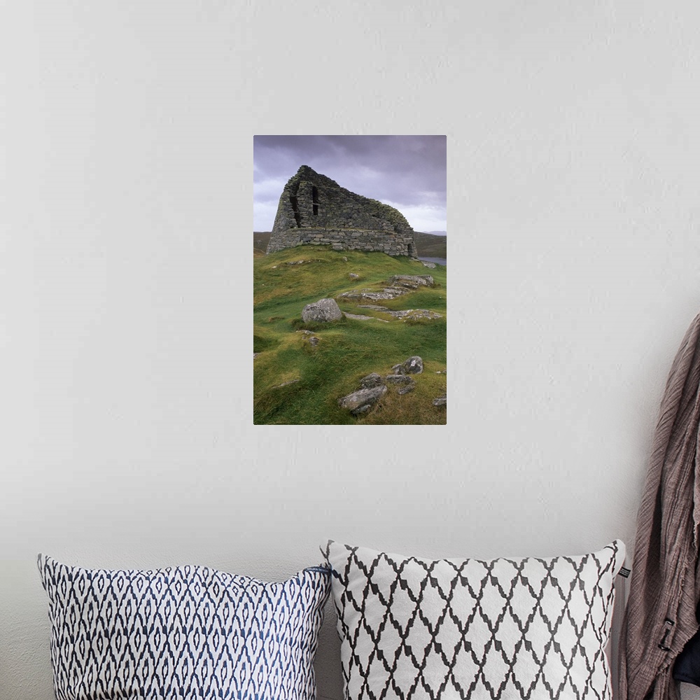 A bohemian room featuring Dun Carloway broch, Lewis, Outer Hebrides, Scotland, UK