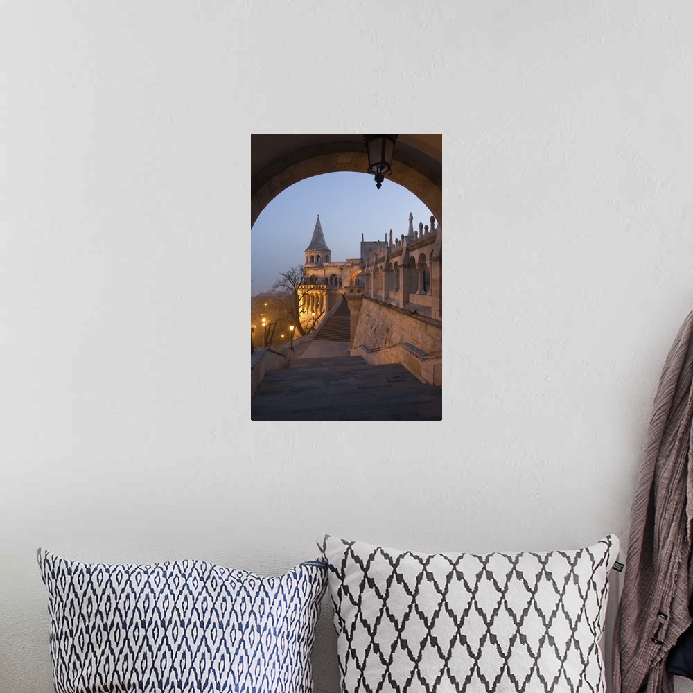 A bohemian room featuring Fishermans Bastion, Castle Hill area, Budapest, Hungary