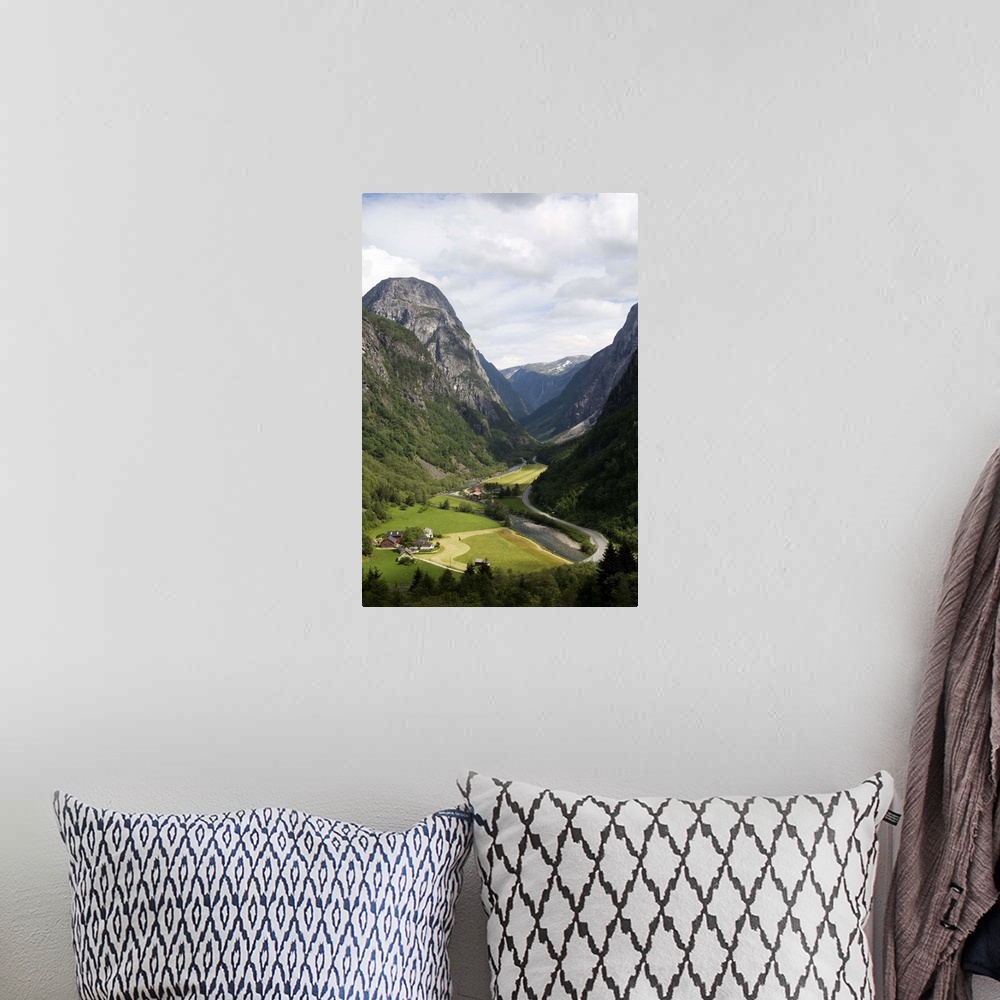 A bohemian room featuring Glacial valley, Stalheim, Norway, Scandinavia