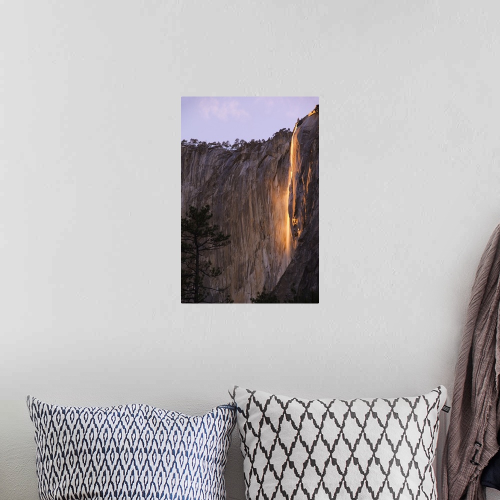 A bohemian room featuring Horsetail Falls, Yosemite Valley, Yosemite National Park, California