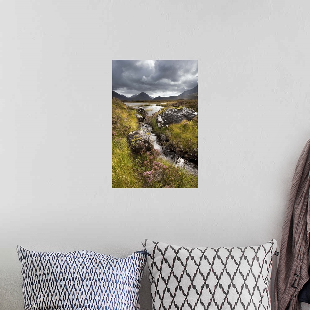 A bohemian room featuring Loch Caol to Sgurr nan Gillean, Glen Sligachan, Isle of Skye, Highlands, Scotland
