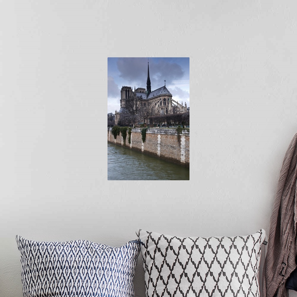 A bohemian room featuring Notre Dame de Paris cathedral, Paris, France, Europe