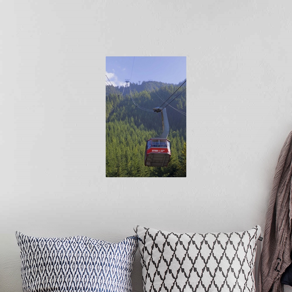 A bohemian room featuring Skyride cable car up to the top of Grouse Mountain, Vancouver, British Columbia, Canada