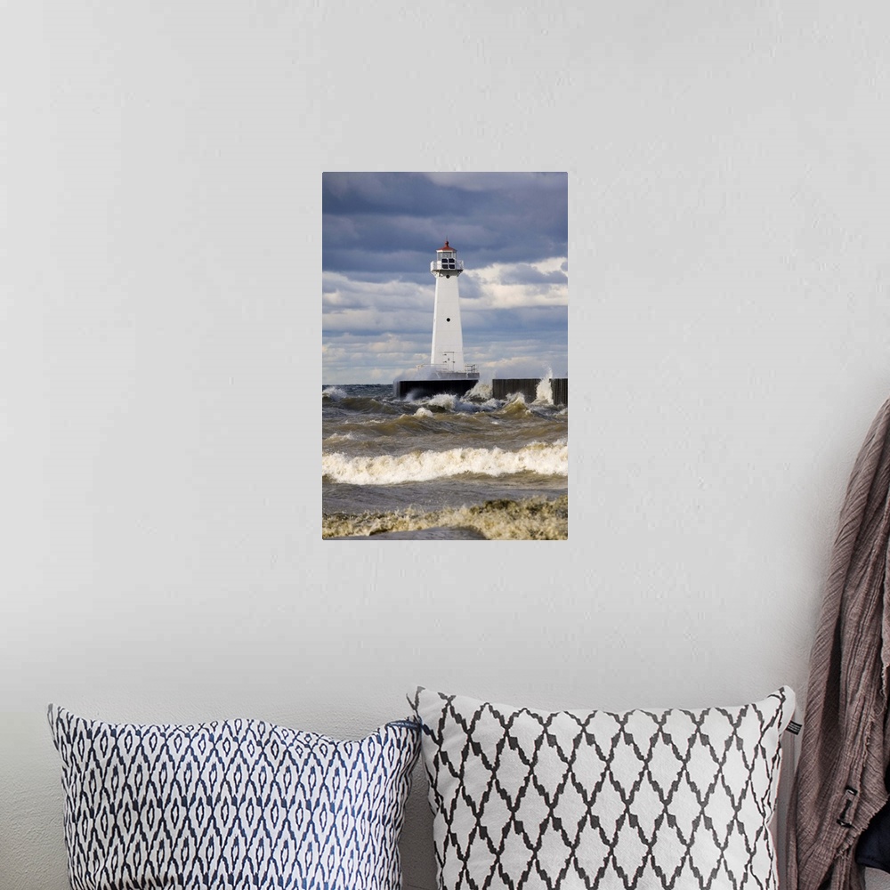 A bohemian room featuring Sodus Outer Lighthouse, Sodus Point, New York State, USA