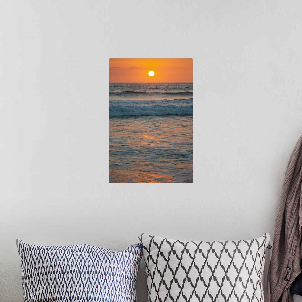 A bohemian room featuring Sunset at Playa Guiones surfing beach, Nosara, Nicoya Peninsula, Guanacaste Province, Pacific coa...