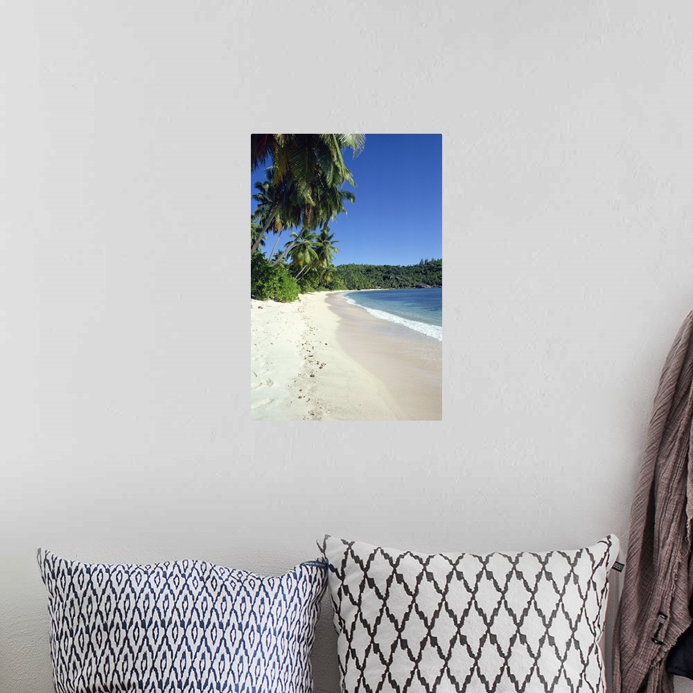A bohemian room featuring Takamaka Beach, Mahe, Seychelles, Indian Ocean, Africa