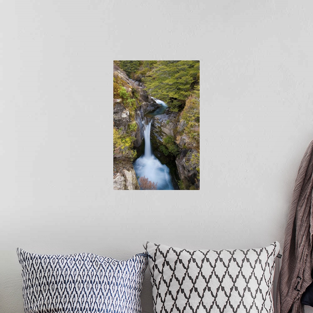 A bohemian room featuring Taranaki Falls, Tongariro National Park, North Island, New Zealand