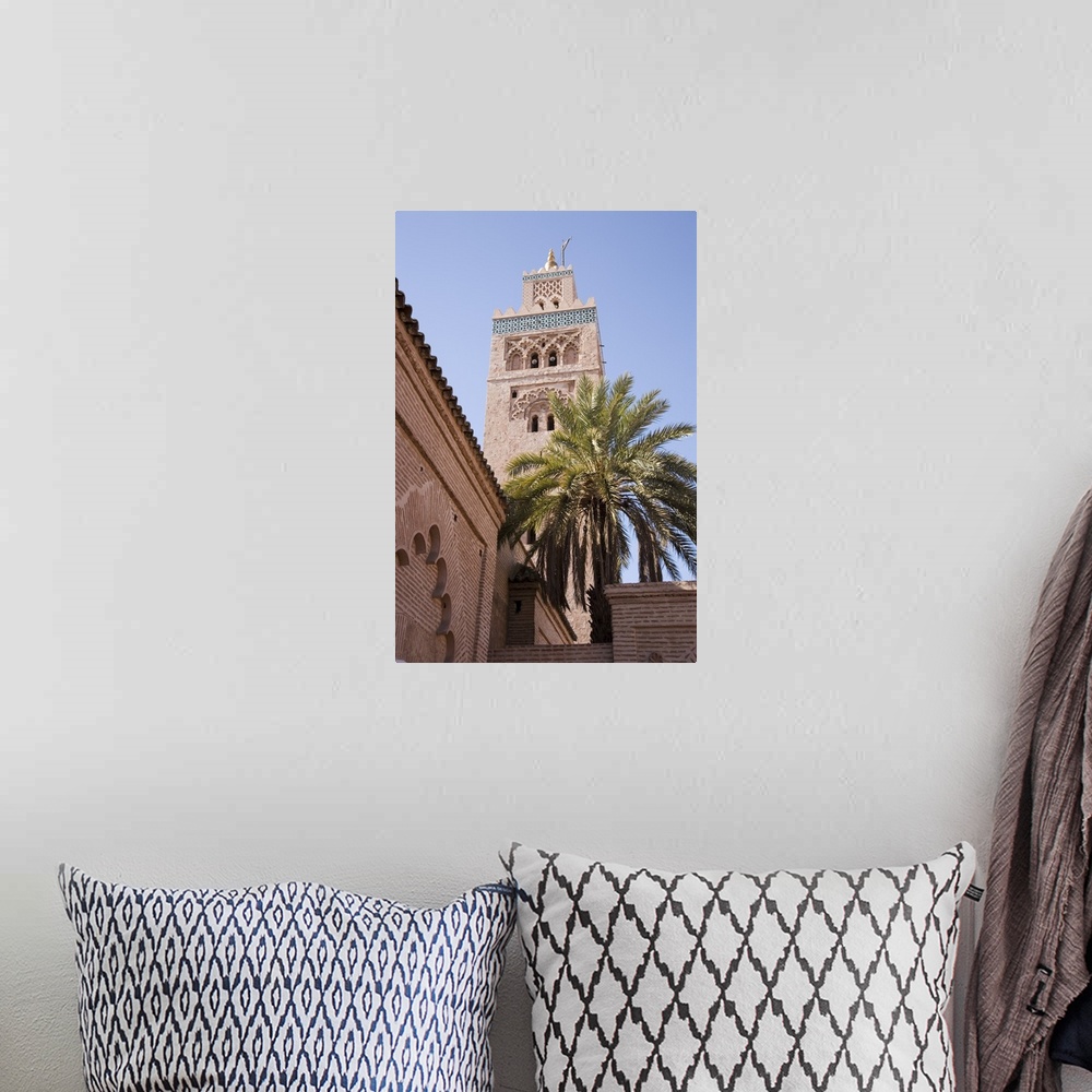 A bohemian room featuring The Koutoubia Mosque, Djemaa el-Fna, Marrakesh, Morocco, North Africa, Africa
