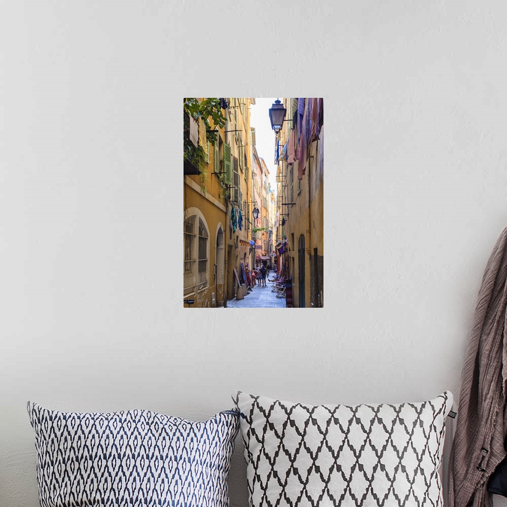 A bohemian room featuring The Old Town, Nice, Alpes-Maritimes, Provence, Cote d'Azur, French Riviera, France, Europe.