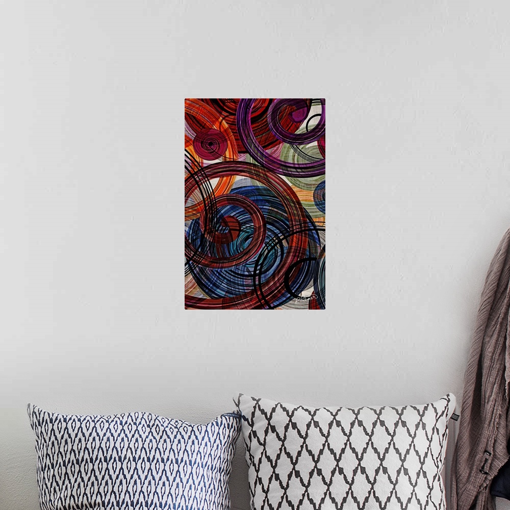 A bohemian room featuring Swirling Circles