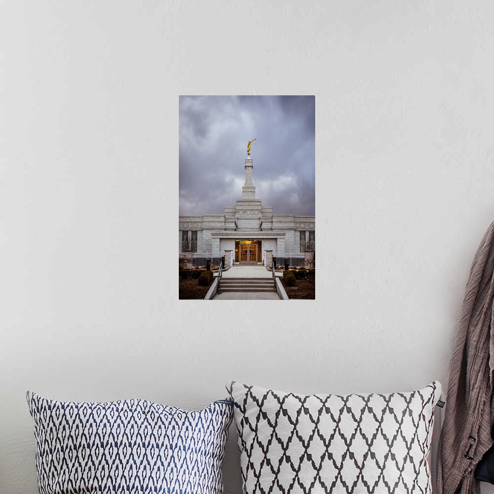 A bohemian room featuring The Detroit Michigan Temple is located in Bloomfield Hills, Michigan. It was dedicated in 1998 by...