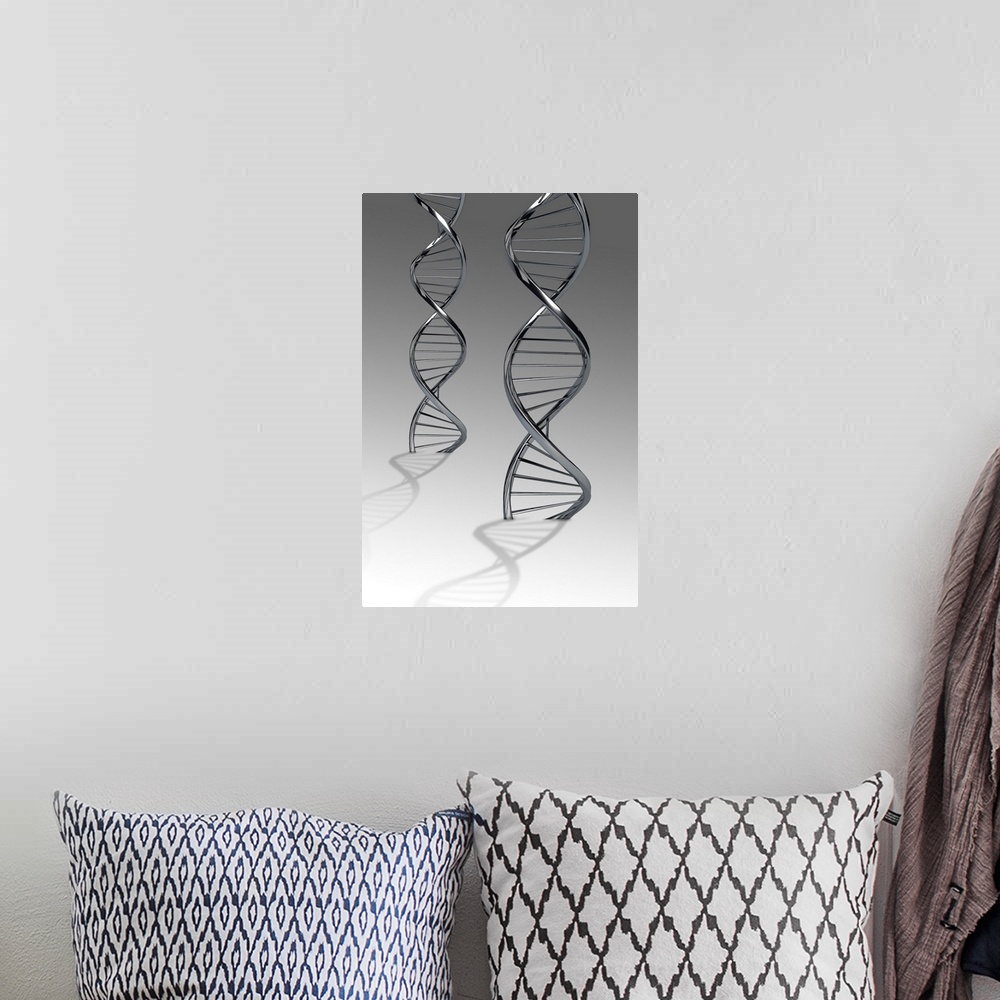 A bohemian room featuring Conceptual image of DNA.