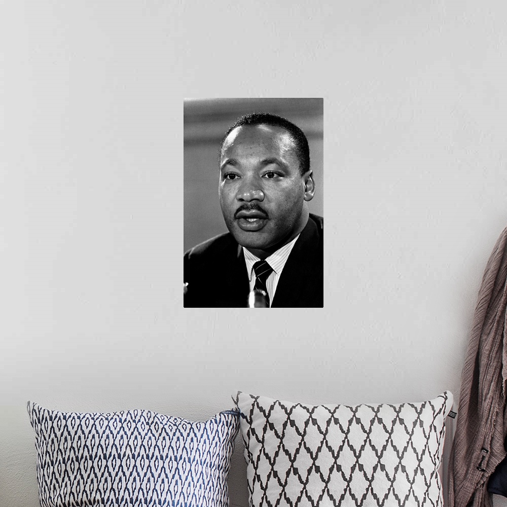 A bohemian room featuring MARTIN LUTHER KING, JR. (1929-1968). American cleric and civil rights leader. Undated photograph.