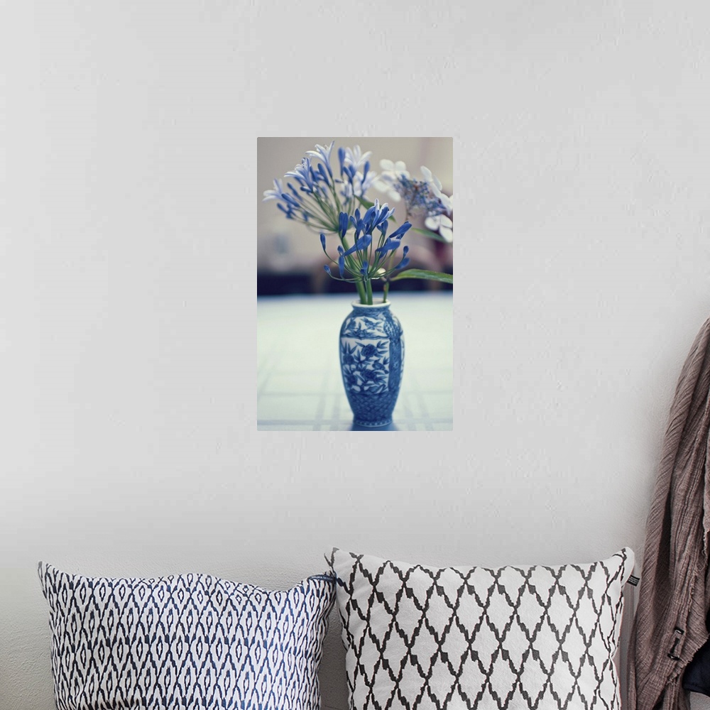 A bohemian room featuring Blue Vase