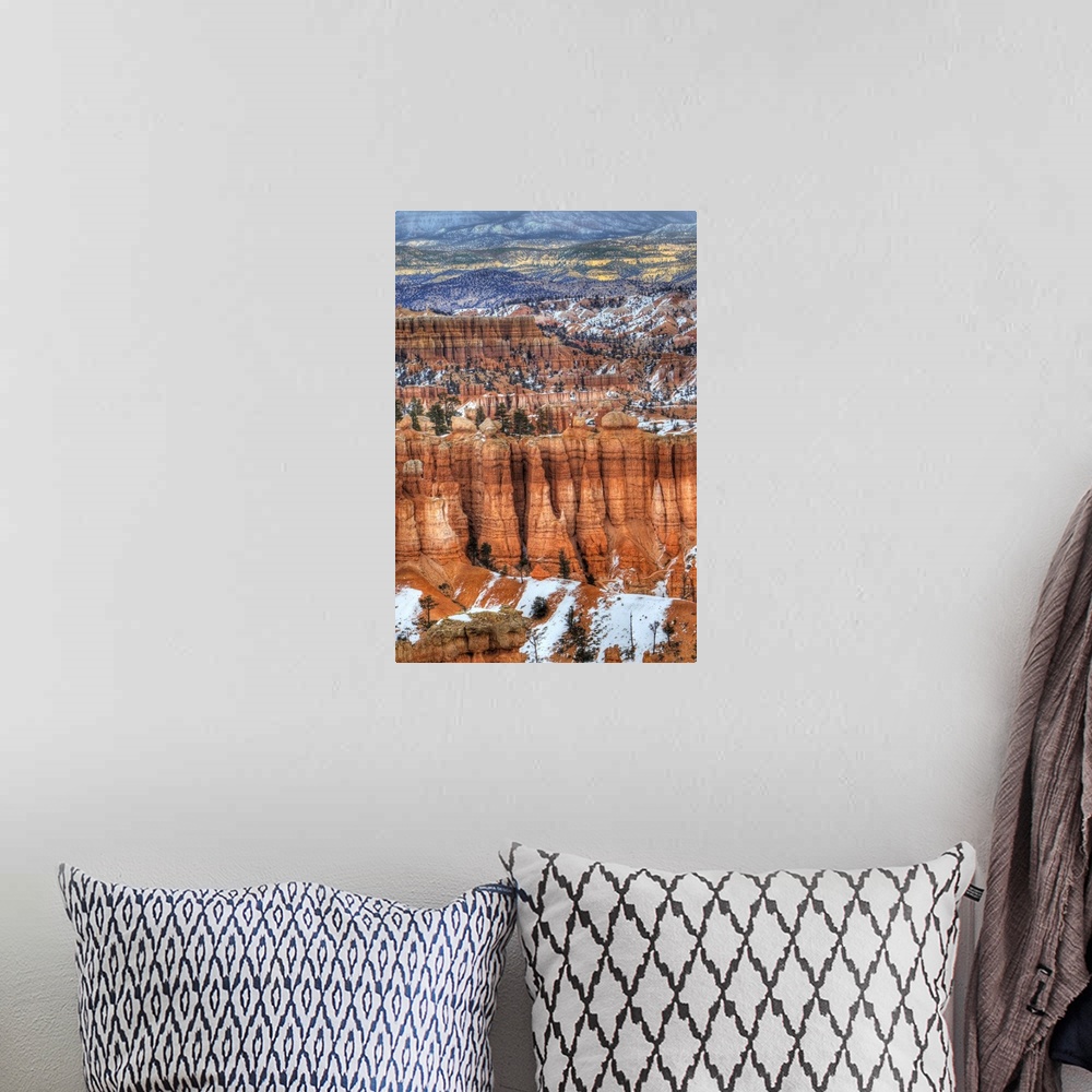 A bohemian room featuring Bryce Canyon National Park Utah in winter