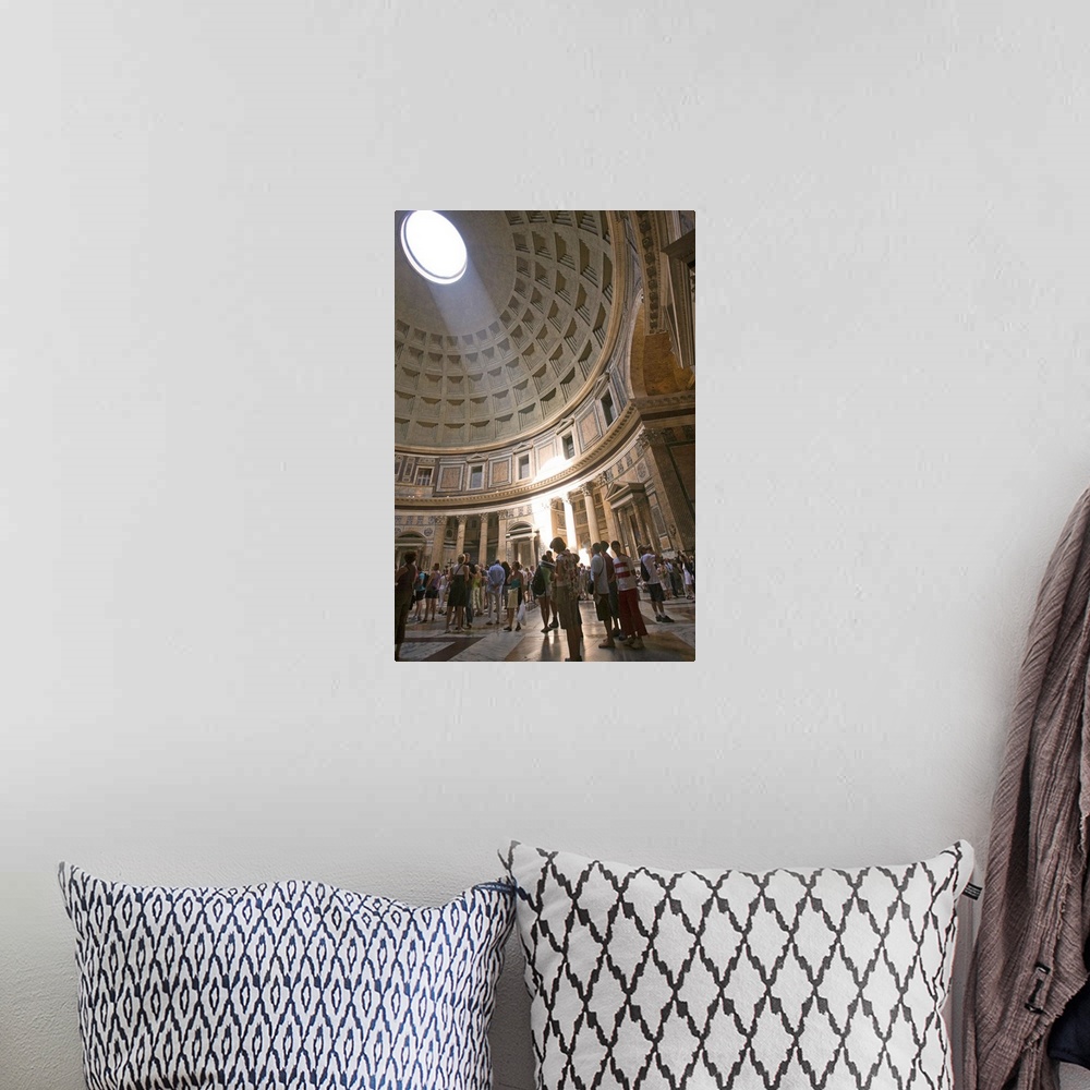 A bohemian room featuring The Pantheon dome with its oculus, Rome