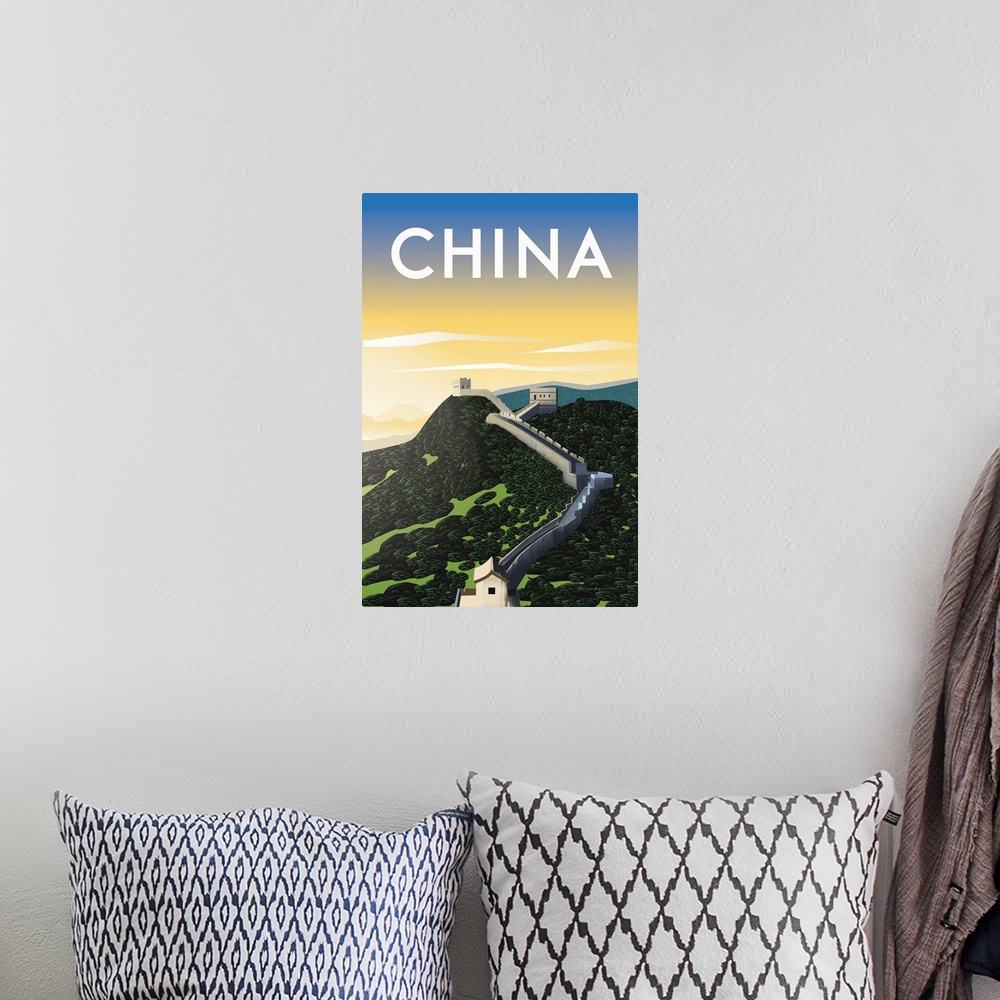 A bohemian room featuring China