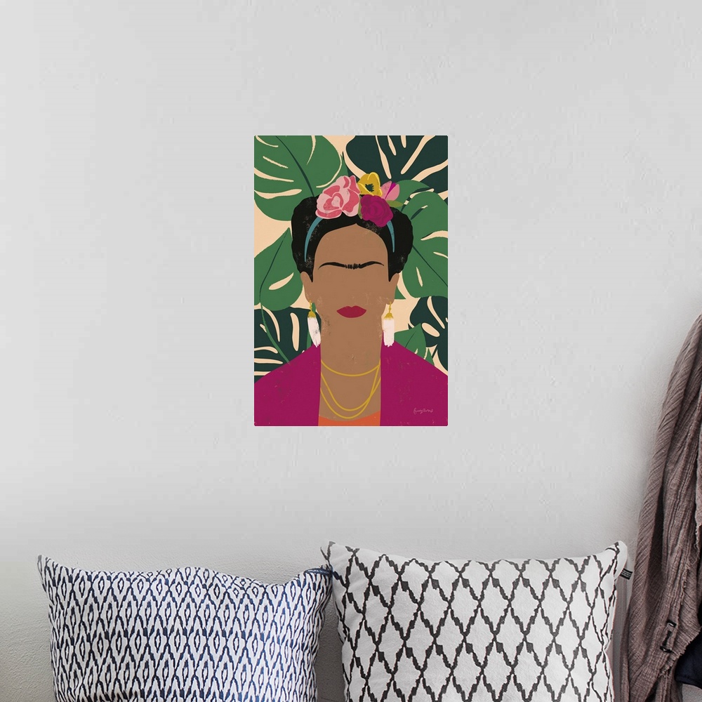 A bohemian room featuring Frida Kahlo I Palms