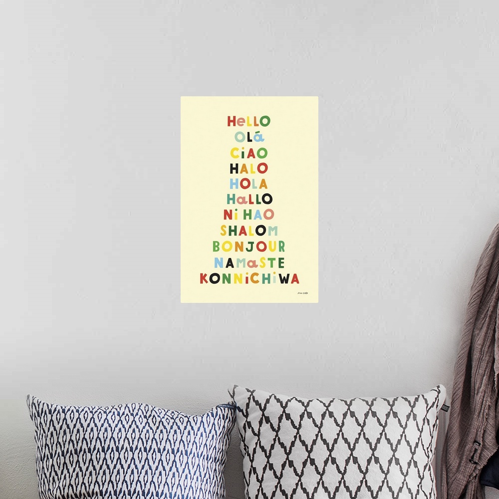 A bohemian room featuring Language of Hellos Yellow