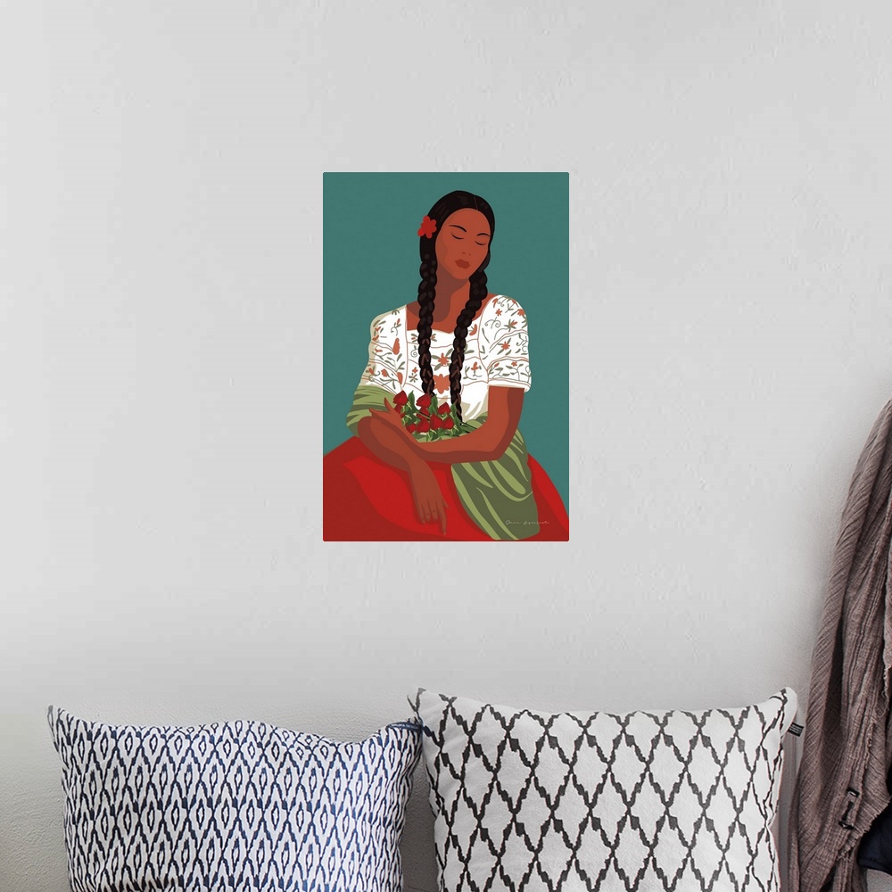 A bohemian room featuring Mexican Woman I