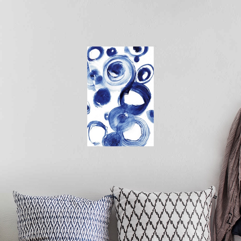 A bohemian room featuring Blue Circle Study IV