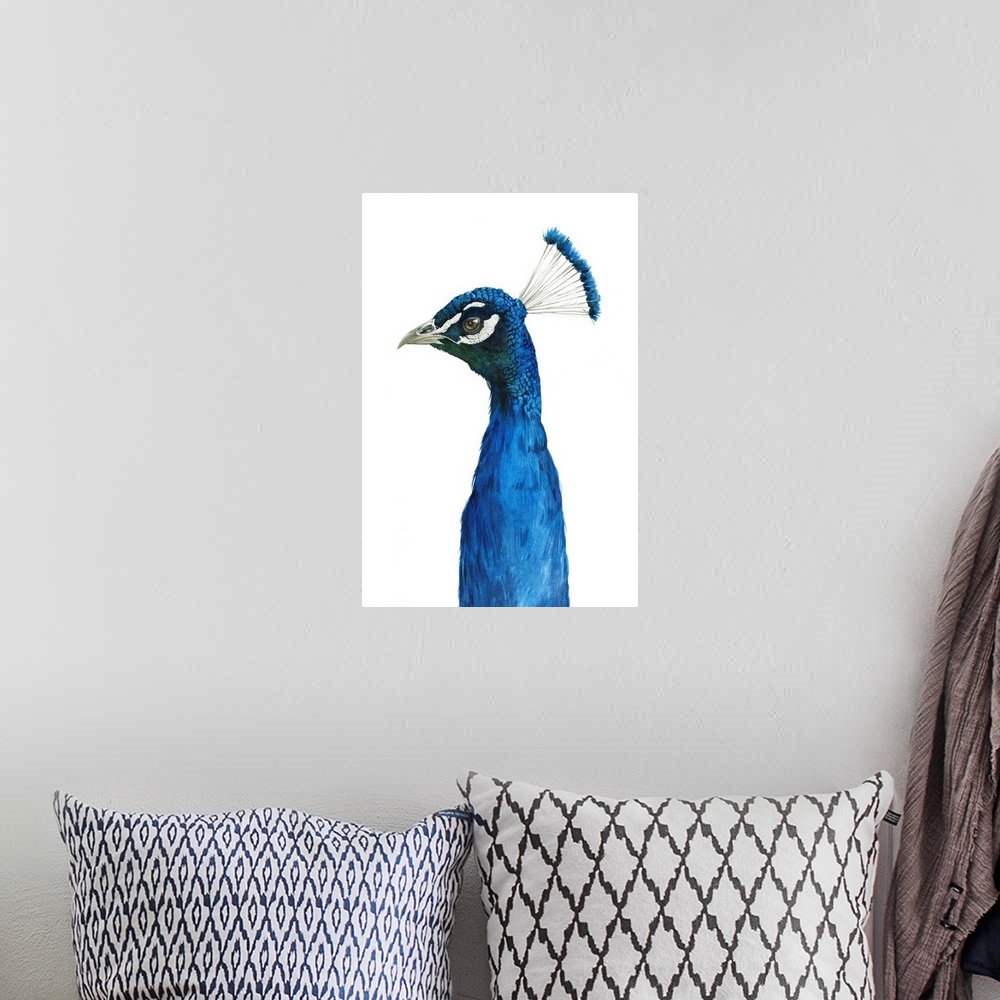 A bohemian room featuring Peacock Portrait II