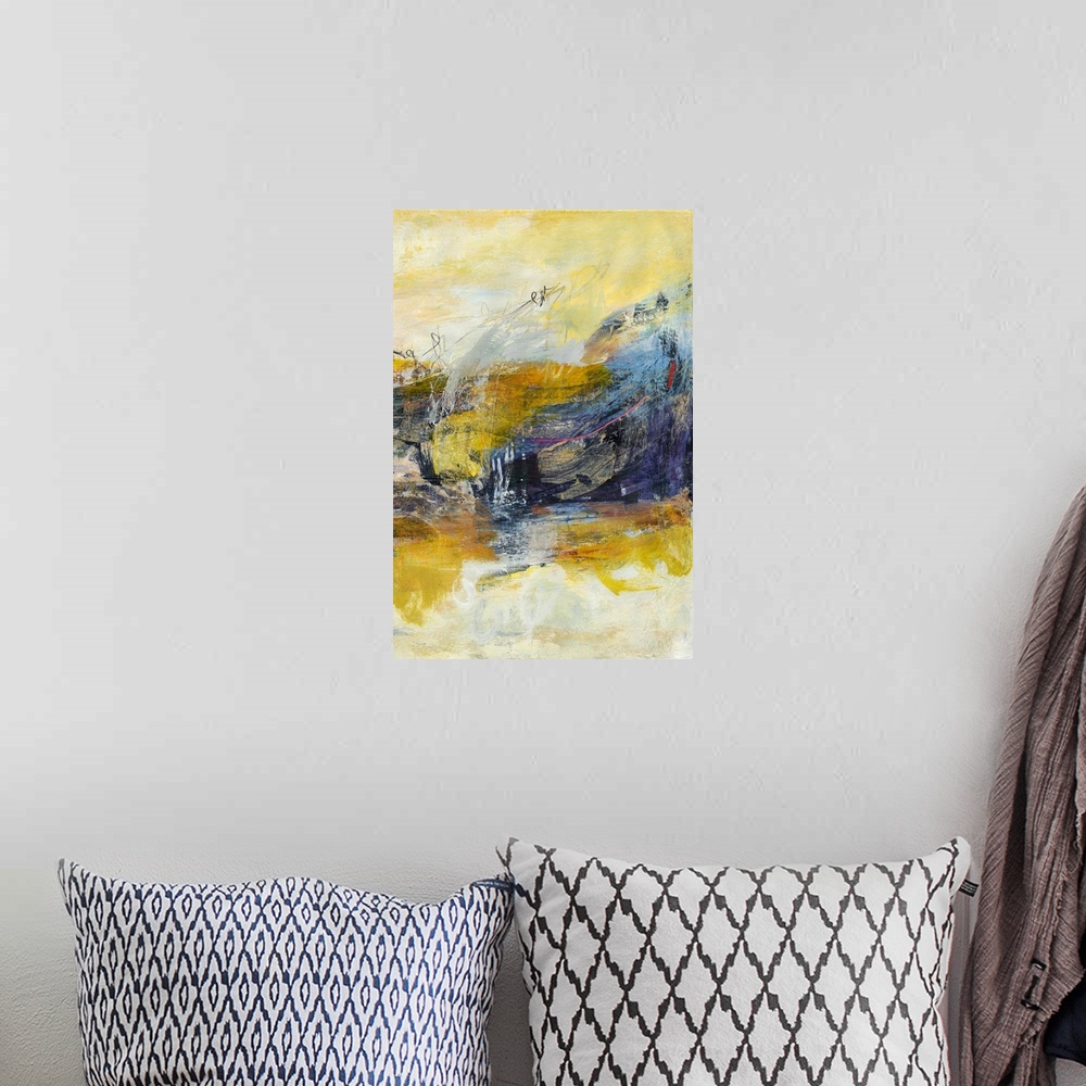 A bohemian room featuring Textured Triptych III