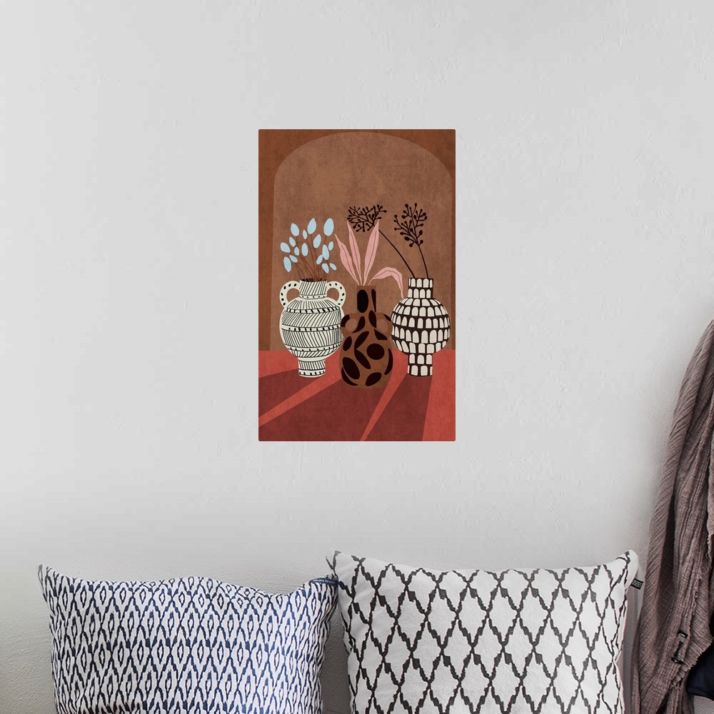 A bohemian room featuring Flower Vase 5