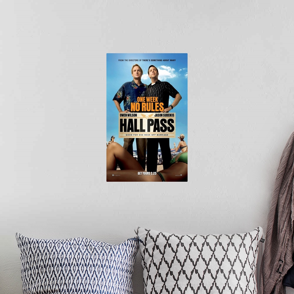 A bohemian room featuring Hall Pass - Movie Poster