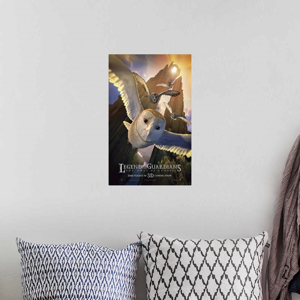 A bohemian room featuring Legend of the Guardians: The Owls of Ga'Hoole - Movie Poster
