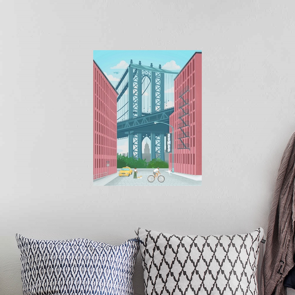A bohemian room featuring Dumbo, New York