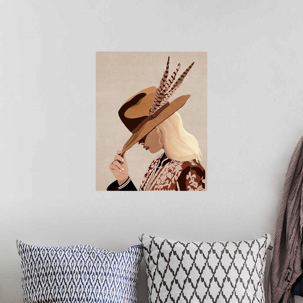 A bohemian room featuring Howdy Hat Blonde