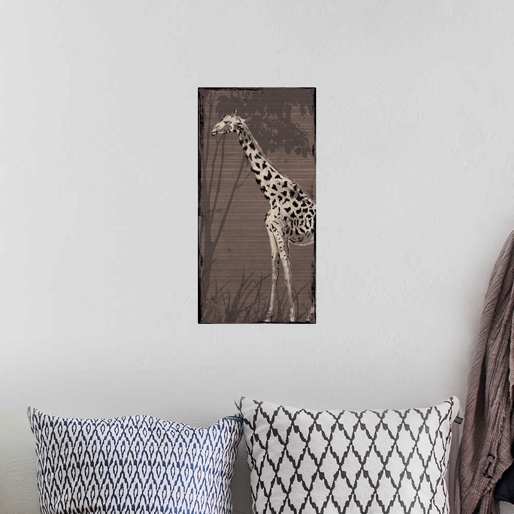 A bohemian room featuring Giraffe