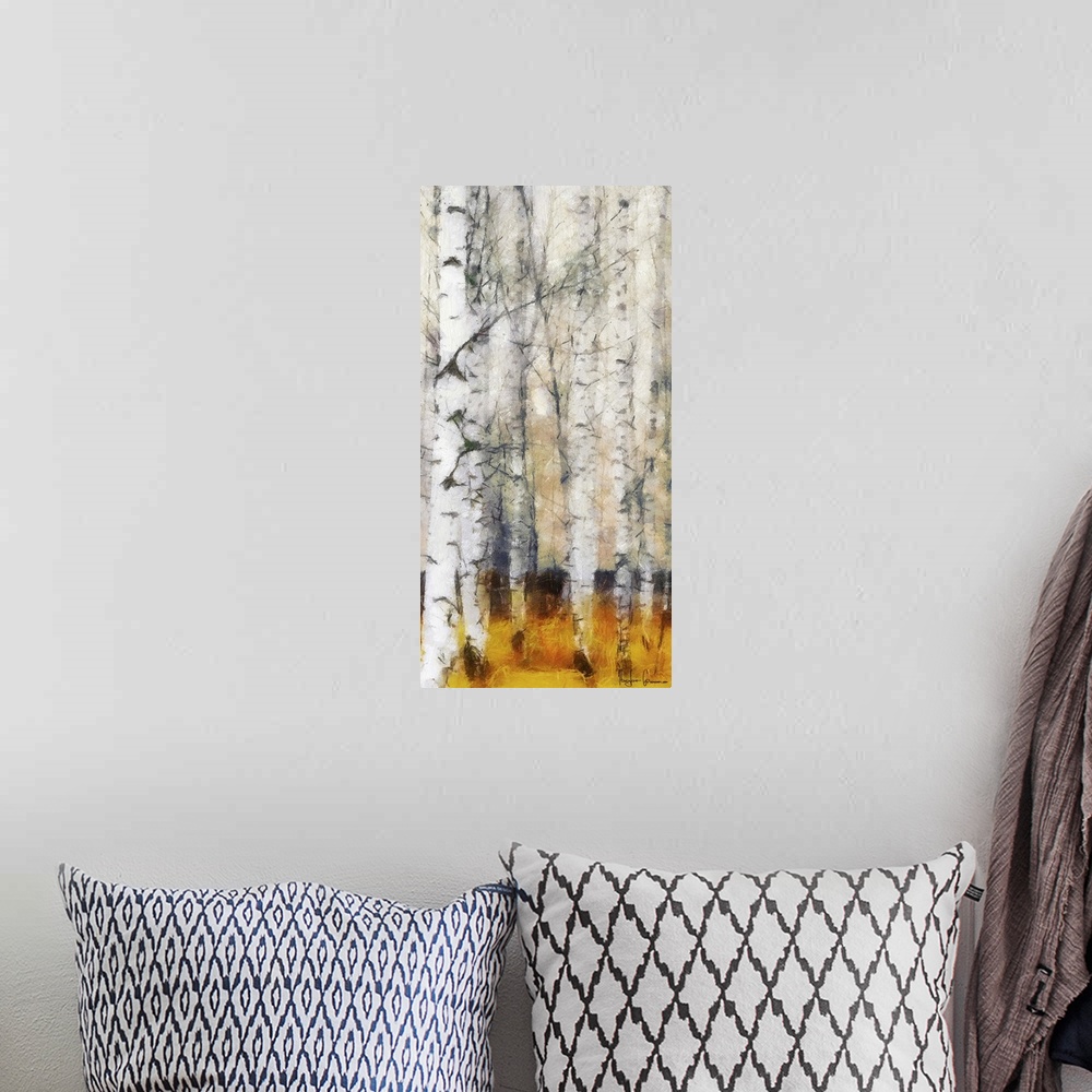 A bohemian room featuring Saffron Timber Panel I