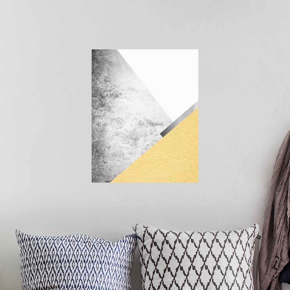 A bohemian room featuring Yellow and Grey Mountains 1