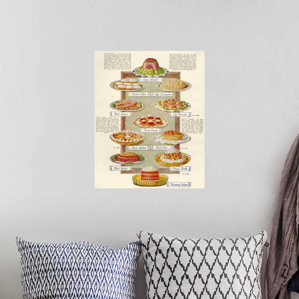 A bohemian room featuring 1920s UK Food Magazine Plate