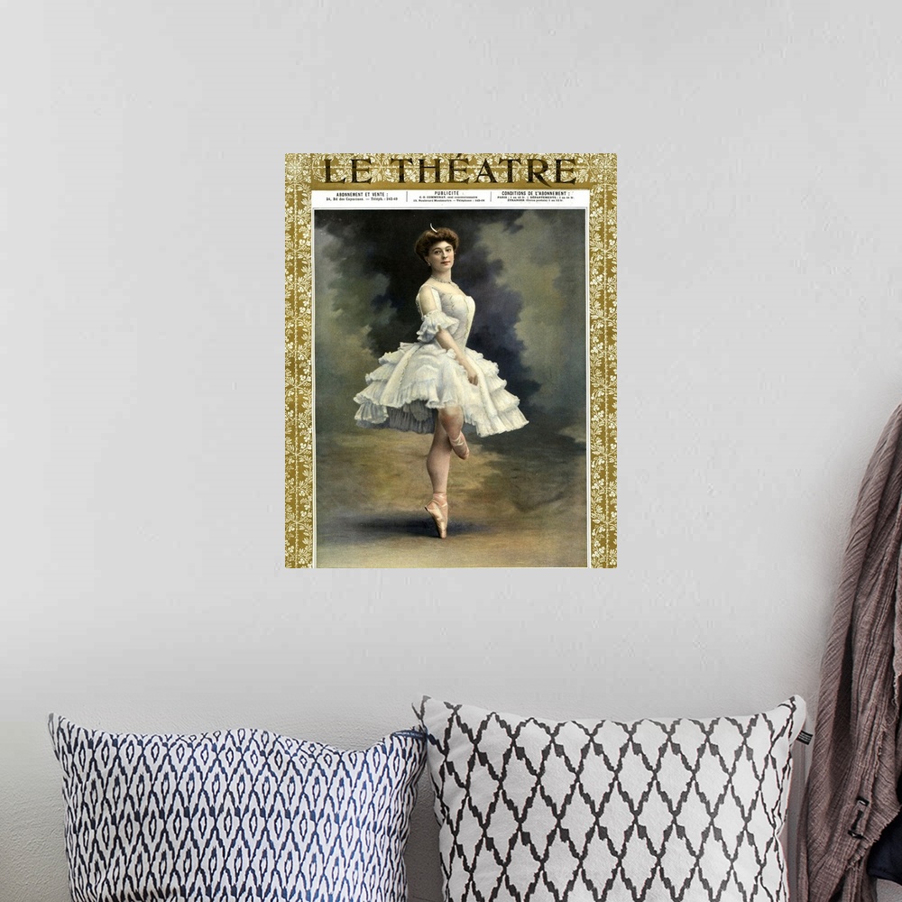 A bohemian room featuring 1900s France Le Theatre Magazine Cover