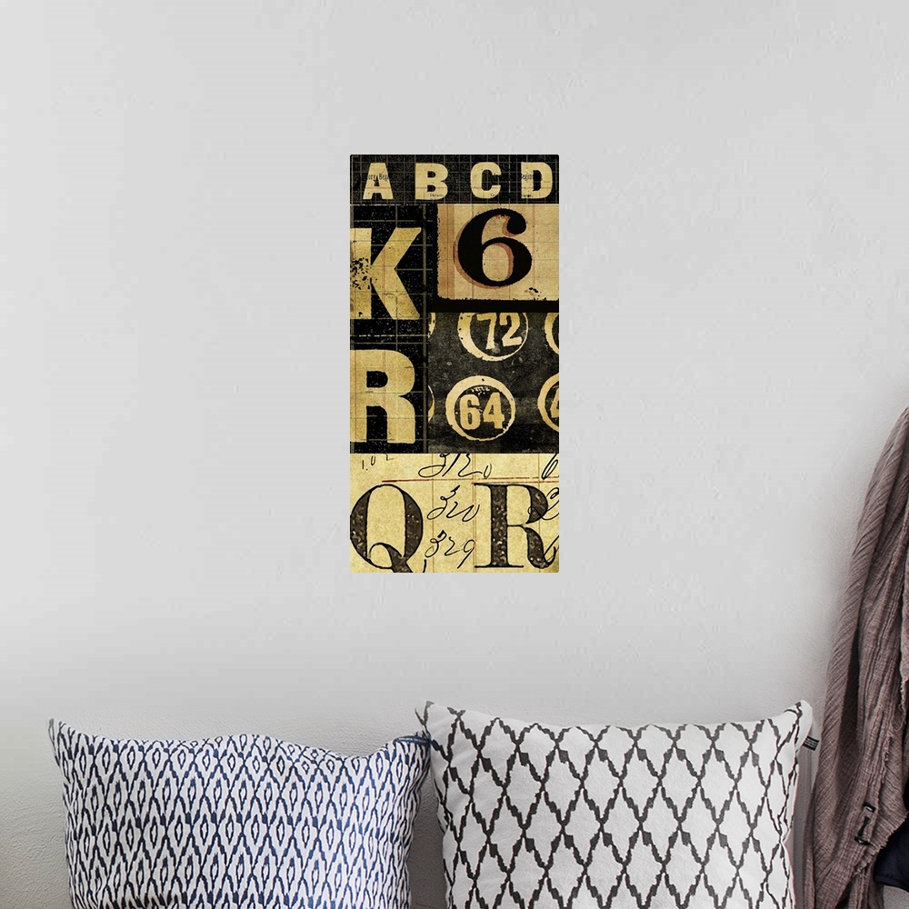 A bohemian room featuring Numbers Game I