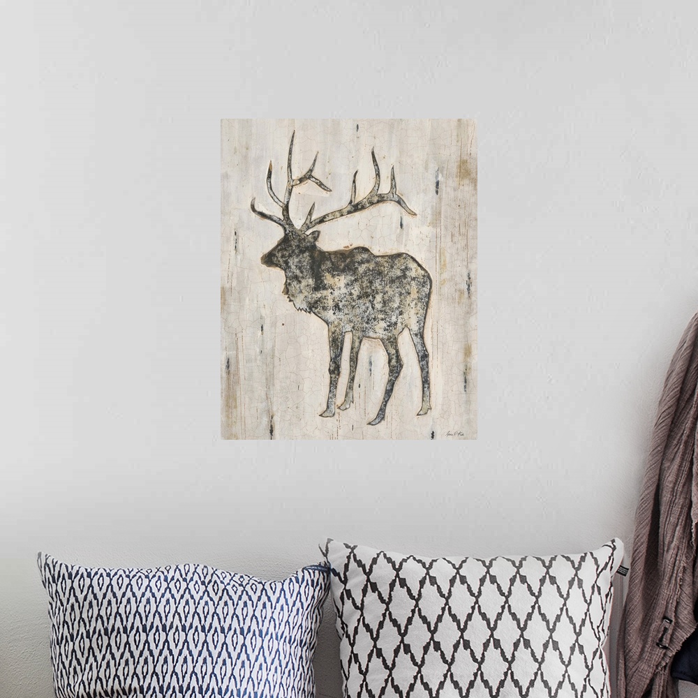 A bohemian room featuring Rustic Elk