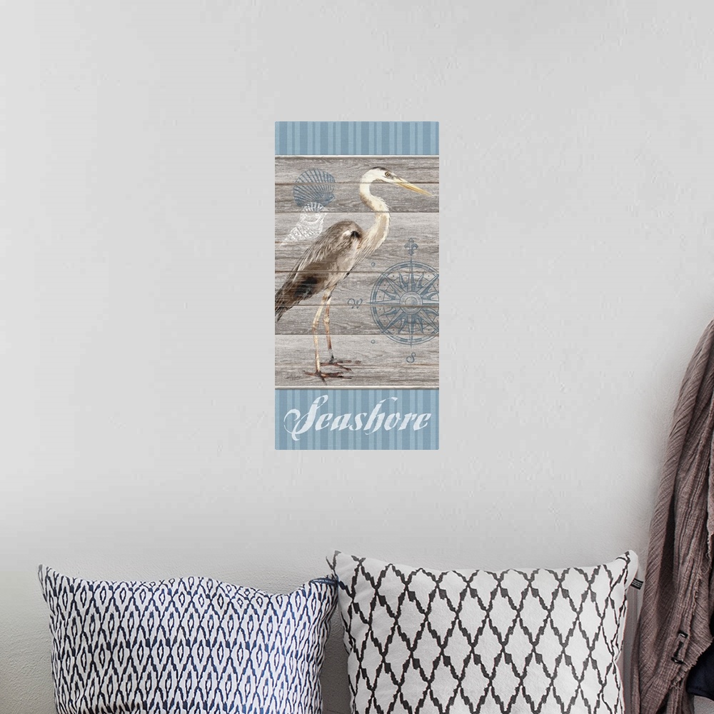 A bohemian room featuring Seashore Heron