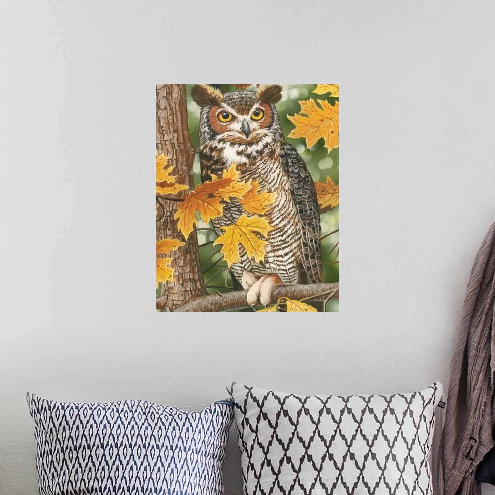 A bohemian room featuring Autumn Owl