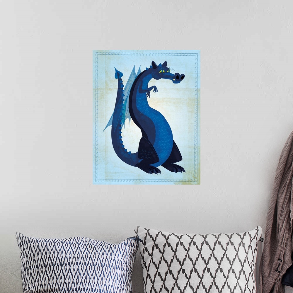 A bohemian room featuring Blue Dragon