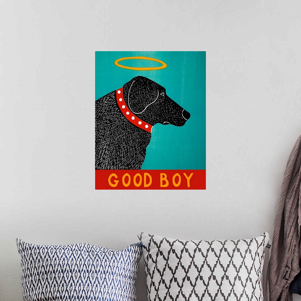 A bohemian room featuring Good Boy Black