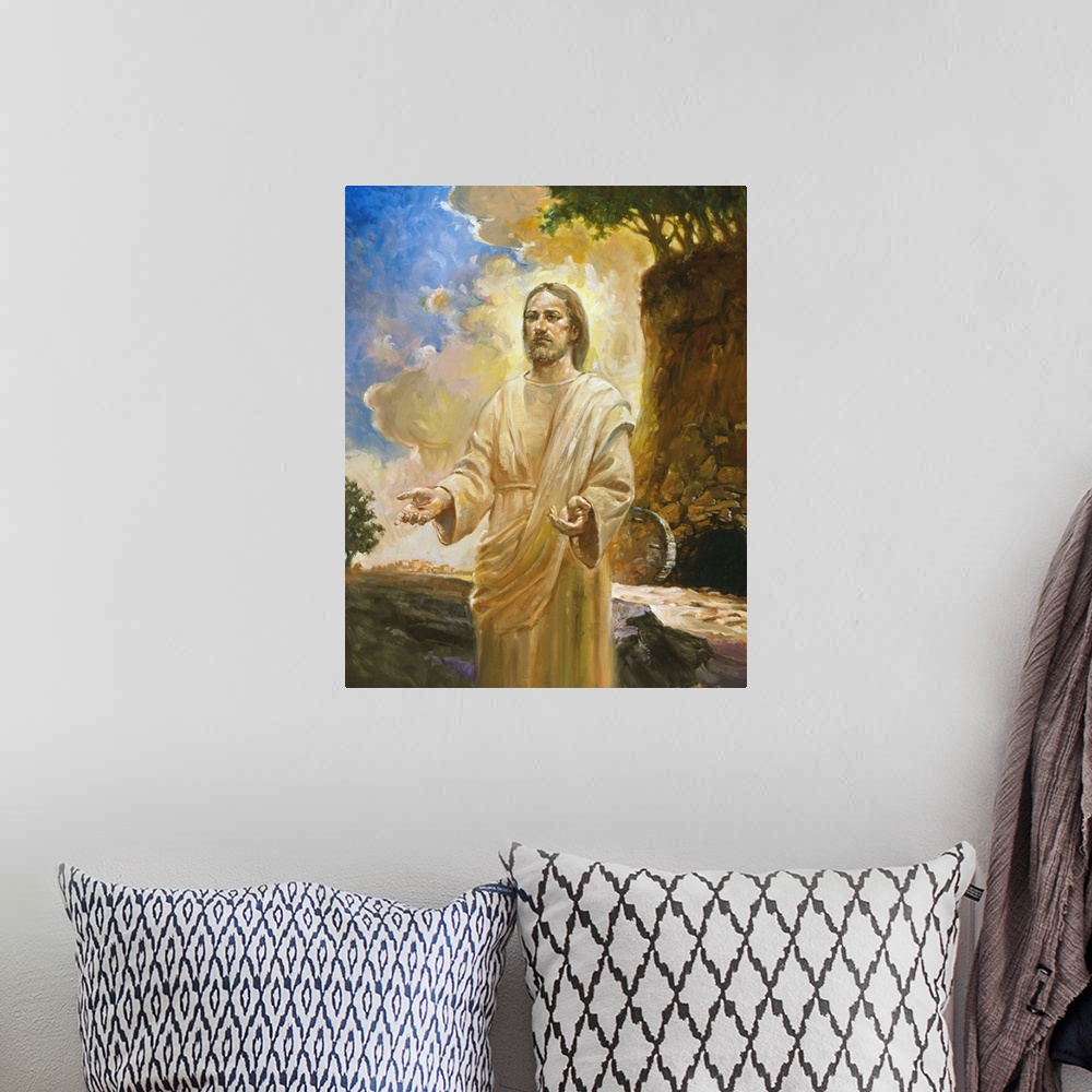 A bohemian room featuring Jesus In Front Of Cave