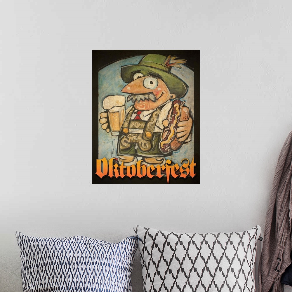 A bohemian room featuring Oktoberfest Guy