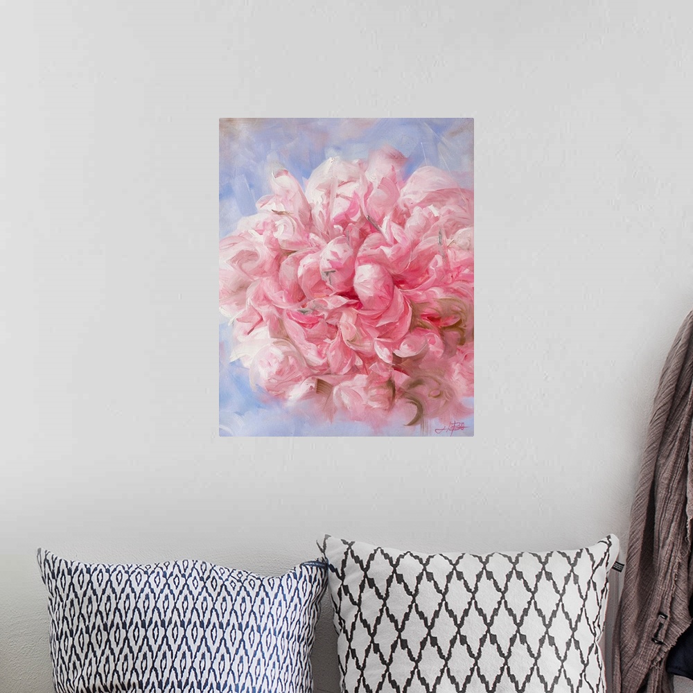 A bohemian room featuring Pink Peony I