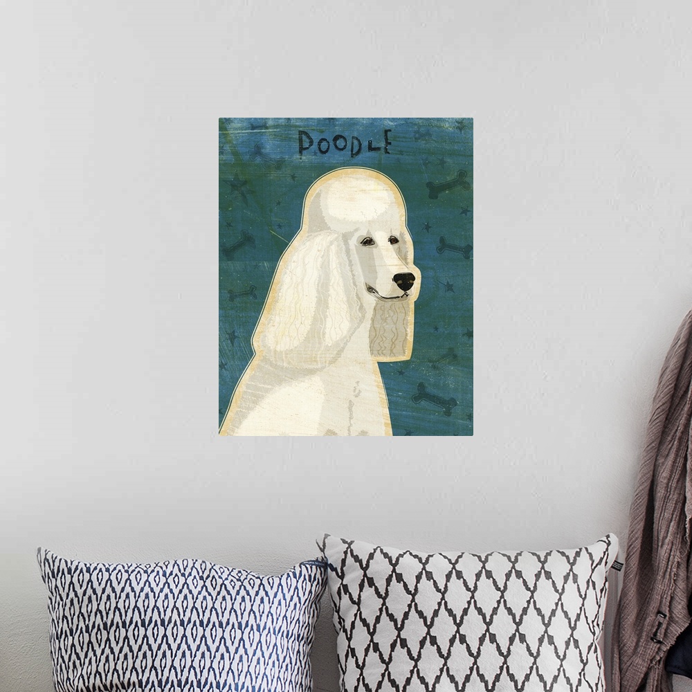 A bohemian room featuring Poodle (white)